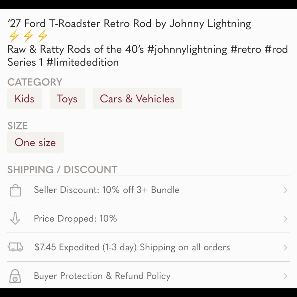 Johnny Lightning Retro Rods ‘27 - Picture 5 of 5